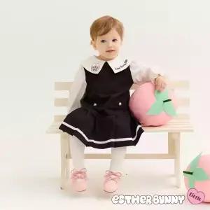 [에스더버니리틀] 프레피카라레터링원피스