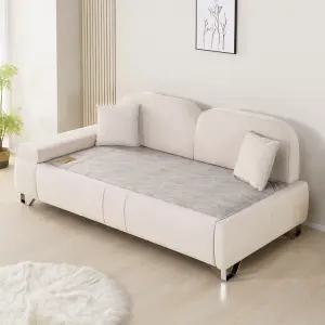 [가구] 흙품 패브릭 독립스프링 온열 3인용 흙쇼파