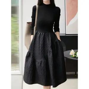 [하프클럽/에꼴드파리]니드 반목 블랙 원피스_F59WOB001Z