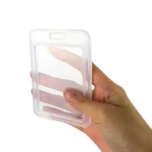 TW 투명 카드 케이스 지갑 플라스틱 사원증 걸이형 출입증 명함 홀더