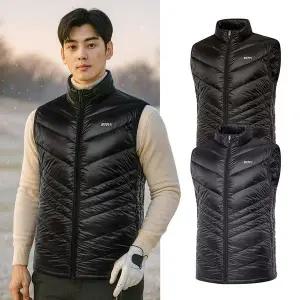[비티알] 남성 겨울 웰론 보온 골프 경량 패딩 조끼 BSC072SV4M_P405220896