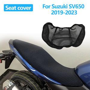 Suzuki SV650 2019-2023 오토바이 시트 커버 3D 메쉬 패브릭 미끄럼 방지 통기성 단열 보호 쿠션