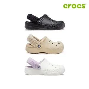 [크록스 정품] 바야 라인드 퍼즈 스트랩 클로그 공용 털샌들 206633 3종 택1