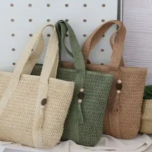 라탄 왕골 해변 여름 숄더백 가방 크로스백 데일리 동-WFHQMC9