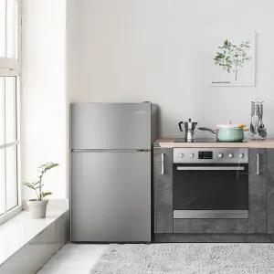 [LUCOMS]루컴즈 86L 2도어 냉장고 R86M2-S 메탈실버 원룸 소형 미니 기사설치포함