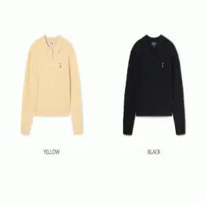 후아유  스티브 케이블 버튼 카라 니트  Steve Cable Button Collar Pullover_WHKAF4931FSG