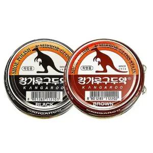 캉가루 고광택구두약 검정 브라운 세트