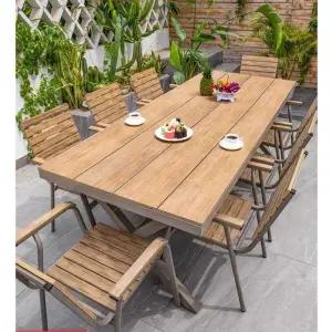 테라스 야외 원목 테이블 세트 카페 펜션 정원용 라운지 옥상