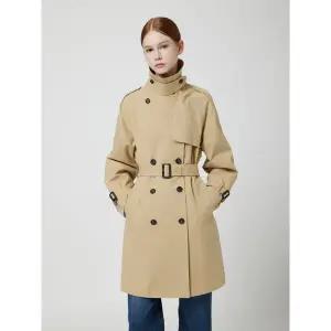 [CC콜렉트](대전신세계)벨티드 하프 더블 트렌치 코트_C253MSI001