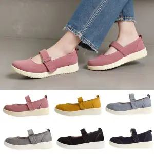 착화가 편안 사계절 직조원단 쿠션감 여성 메리제인 스니커즈 로퍼 - KK-메리제인스니커