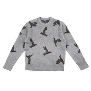 [롯데백화점]예작 알파카의 보온성 울 혼방사 자가드 라운드 YJEWCD459-GY