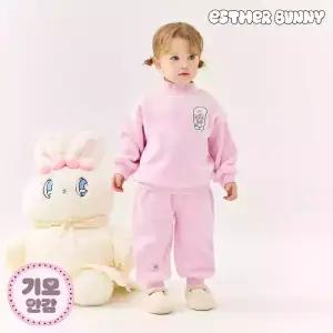 [에스더버니리틀] 크림버니포인트벨로아기모상하복