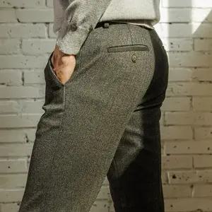 남성 겨울 기모 레이온 헤링본 히든밴딩 스판정장바지(30-38사이즈)3종세트