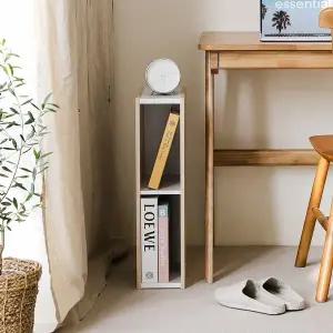 [아이리스] 우드 2단 틈새 수납장 선반 책장 책꽂이 15cm UB-6015