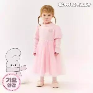 [에스더버니리틀] 로맨틱리본샤골지기모원피스