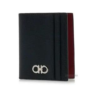 [페라가모] FW24 남성 간치오 카드지갑 66 0371 NERO 0740946