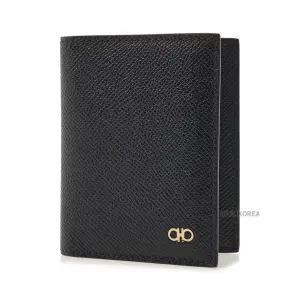 [페라가모] FW25 남성 간치니 크레딧 카드지갑 66 1452 NERO 0775661