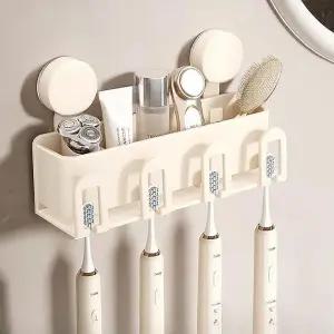 알루미늄 무타공 칫솔걸이 진공흡착 칫솔꽂이 거치대