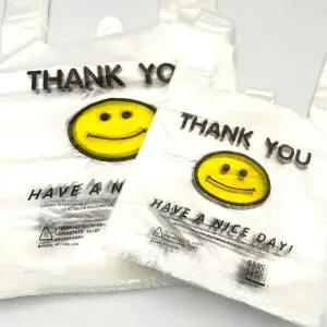 PE봉투 스마일 마트 배달 비닐봉투 50매 중형 28x40 (WF52B0C)