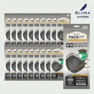 블루나 페이스핏 KF94 마스크 대형 진한회색 30매