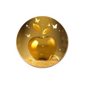 황금 사과 나비 원형 세트 비즈 액자형 보석십자수 재물 대형 도안 액자