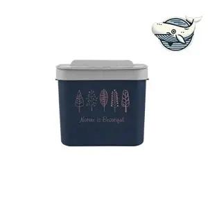 고품질 수납형 부착식 네이비 휴지통 실용적인 디자인과 욕실휴지통 화장실휴지통 싱크대휴지통 WFH9XXC