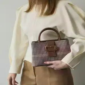 닥스 ACC 브라운 가죽배색 하운드투스체크 토트백 DCBA4F615