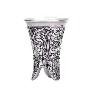 순은 와인잔 고급 술잔 실버화이트 럭셔리 금박 실버 레트로 티 마스터 잔