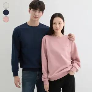 게스 ON 유니 기모 고무 일자로고 맨투맨 NP4KE404 336538