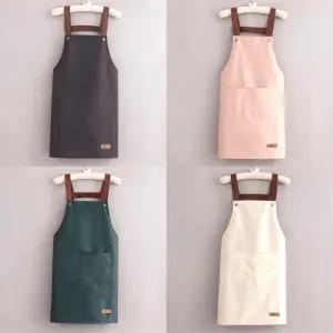 H형 방수 업소용 식당 원예 앞치마 단체 유니폼/주방/어린이집/원피스형/미용실/면/예쁜/바리스타/미용/작