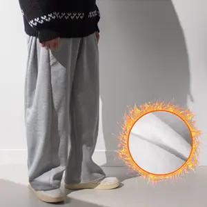 기모 사이드 투턱 벌룬 와이드 트레이닝 팬츠 / 보온 온장고 겨울 츄리닝 바지