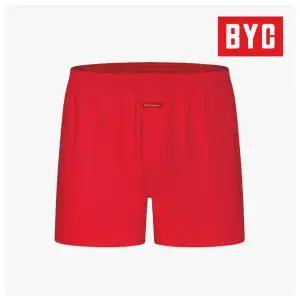 BYC 남성 60수 순면 레드 행운박서 트렁크팬티 빨간색 MCG1440