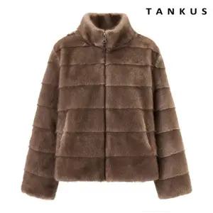 데일리 페미닌 하이넥 퍼 집업 자켓 (TX4JK025L0)