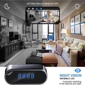 HD 1080P 탁상시계 미니 소형 알람 설정 무선 와이파이 IP P2P 카메라 IR  캠코더 가정용  감시 웹캠