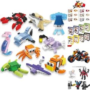 (10개) 애니멀 오션블럭/블럭/레고/호환/어린이/선물/방과후/돌봄/유치원/어린이집/작은/답례품/생일/미니