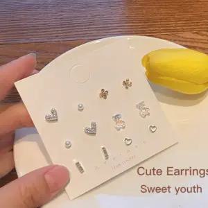 은침귀걸이 S925 귀걸이세트 여성 미니 데일리 하트 진주 골드 실버 나비 자개