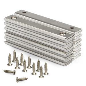 [미국배송] 강력한 네오디뮴 얇은 강철 막대 자석 손잡이 도구를 고정하는 나사가 달린 3인치 헤비 듀티 산업용 희토류 자석(12P Sliver)