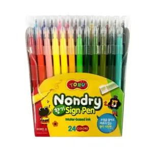동아 토루 논드라이 24색 사인펜/방과후/미술/공예/수업/관공서/공공/기관/주민/센터/행정/병원/공부방