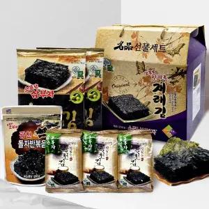 [소문난삼부자] 명품선물세트 1호(도시락김 18봉/ 재래전장김 9봉/ 돌자반김