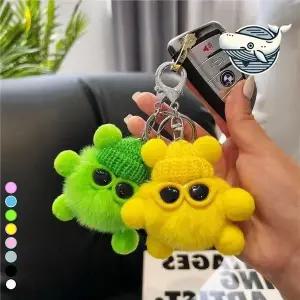 [하프클럽/]귀여운 폼폼이 먼지 인형 키링 다채로운 색상