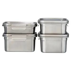 스텐통 김치통 스덴 도시락 올스텐 사각 반찬통 찬합