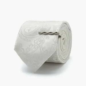 [하프클럽/에스티코]페이즐리 웨딩 넥타이 화이트 SNTVZ21BFW