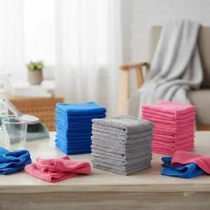 미소진 초극세사 경편바둑걸레 손걸레 행주 다용도 타올 만능 요술 (10개입) 40cm