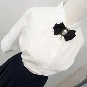 [하프클럽/]엔틱 기본 리본 브로치 진주 모던 보타이 악세서리 메