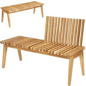 멜리노 원목 야외 슬랫 벤치 2 in 1 컨버터블 벤치에서 테이블까지 파티오 정원 및 입구를 위한 아카시아
