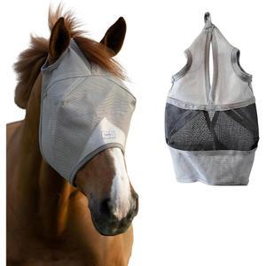 귀 없는 말파리 마스크 95 자외선 차단 내장형 바이저 통기성 가벼운 말의 중간/큰 사이즈에 맞는 조절 가능한 착용감