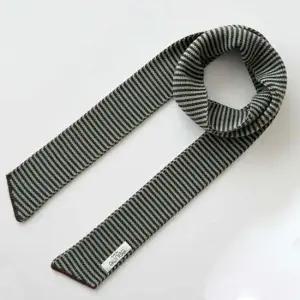 쁘띠 모사 스트라이프 니트 타이 포인트 심플 스카프 D