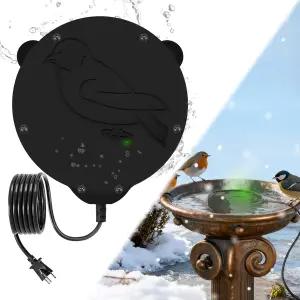 라나텔 조류 목욕 히터 겨울철 야외용 100W 디서 잠수식 겨울철용 닭 온수기 온도 조절 표시등 5.9피트