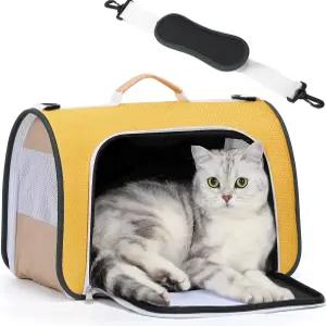 A4Pet 고양이 캐리어 반려견 반려동물 TSA 항공 강아지용 소형 승인(최대 15파운드) 세척 가능한 부드러운