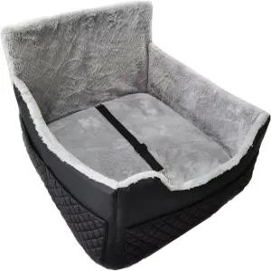 작은 반려동물을 위한 반려견 카시트 안전 스트랩이 있는 푹신한 안감 부스터 시트 수납 포켓 탈착식 쿠션